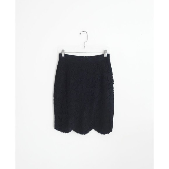 Vintage 80s Lolita Lempicka Black Wool Lace Skirt Suit FR 40 US 6 8 - Picture 4 of 10